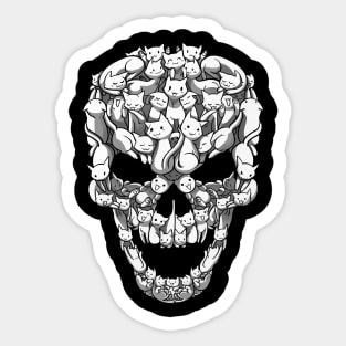 Skull Kittens Sticker